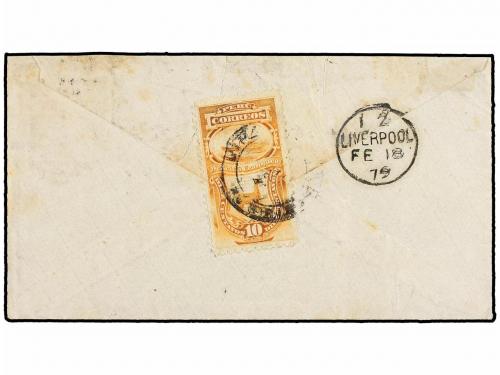 ✉ GRAN BRETAÑA. 1879. TAUNTON to PISAGUA (Perú). Envelope fr