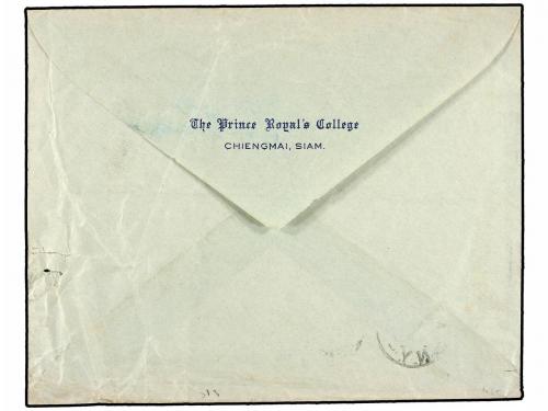 ✉ TAILANDIA. 1929. CHIENGMAI to U.S.A. Envelope written from