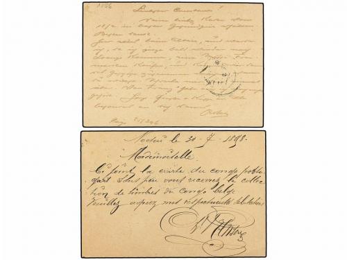 ✉ ANGOLA. 1896-98. (2) Dos enteros postales de 20 reis y 30 