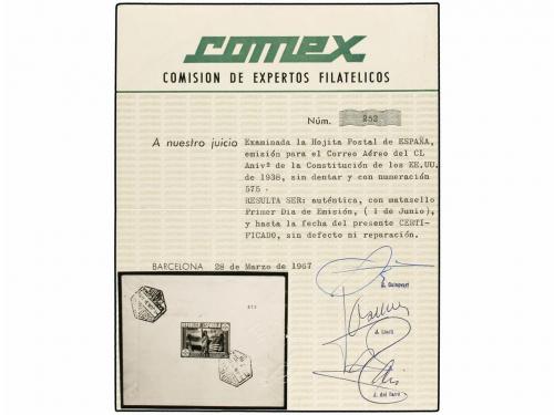 ¿ ESPAÑA. Ed. 766s. HB. AÉREO + 5 PTS. SIN DENTAR en sobre c