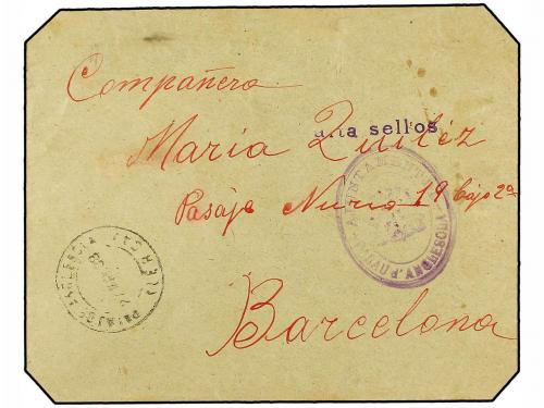 ✉ ESPAÑA GUERRA CIVIL. 1938. Conjunto de 5 cartas circuladas