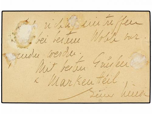 ✉ MARRUECOS. 1903. TANGER a ALEMANIA. Tarjeta entero postal 