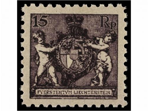 ** LIECHTENSTEIN. Mi. 45A/52A. 1921. SET without 13 rp. Perf