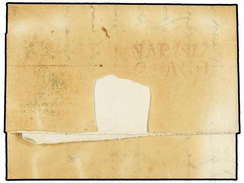 ✉ GRECIA: ISLAS JONICAS. 1817. CORFU to NAPOLI. Desinfected 