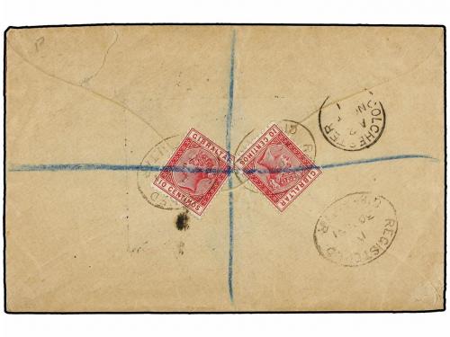 ✉ GIBRALTAR. Sg. 29. 1891. GIBRALTAR to GREAT BRITAIN. 75 ct