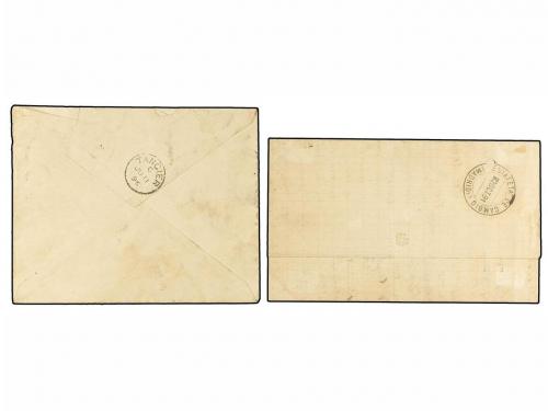 ¿ GIBRALTAR. Sg. 23. 1891-96. Two covers to MADRID (Spain) a