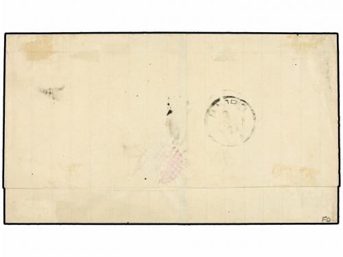 ¿ GIBRALTAR. 1877. GIBRALTAR a MADRID. 1 d. rojo, mat. GIBRA