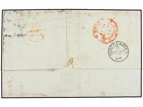 ✉ INDIA INGLESA. 1864. CALCUTTA to ENGLAND. Entire letter fr