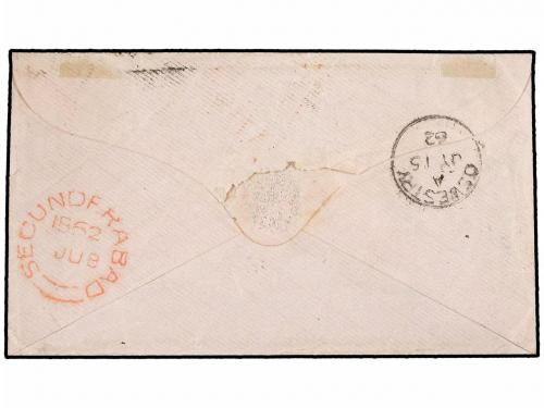 ✉ INDIA INGLESA. 1862. SECUNDERABAD to ENGLAND. Envelope fra