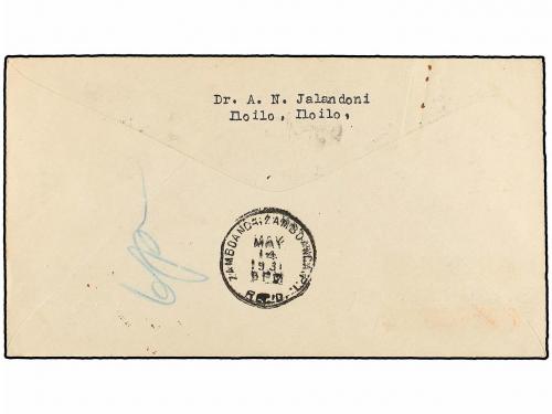 ✉ FILIPINAS. 1931 (12 Mayo). AIR MAIL. ILO ILO a ZAMBOANGA. 