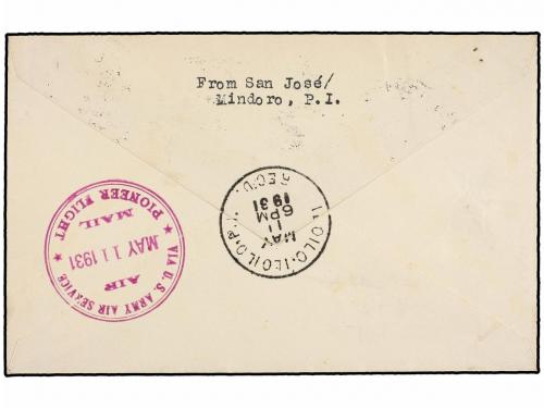 ✉ FILIPINAS. 1931 (11 Mayo). AIR MAIL. SAN JOSE a ILO ILO. 2