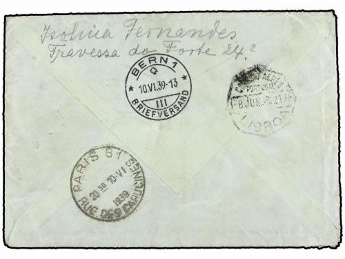 ✉ PORTUGAL. 1933. LISBOA a BERNA (Suiza). Circulada por Corr