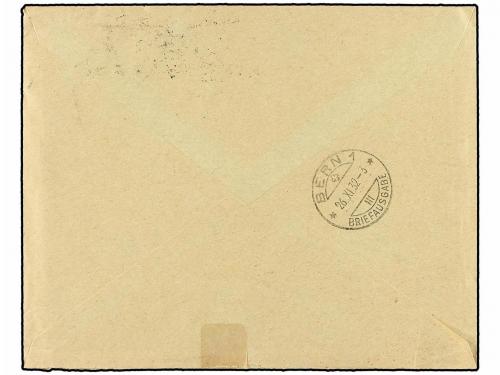 ¿ ALEMANIA. Mi. 474/78. 1932. WIESBADEN to SWITZERLAND. Comp