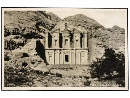 ¿ TRASJORDANIA. 1933. AMMAN a SUIZA. Tarjeta postal circulad