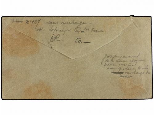 ✉ LEVANTE: CORREO FRANCES. 1903. SALONICA a FRANCIA. 25 cts.