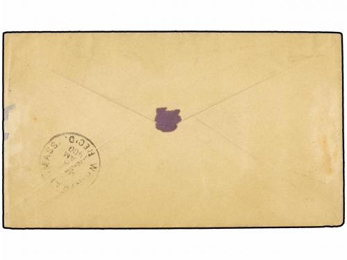 ✉ ANGOLA. Ed. . 1900. Cover from BENGUILLA to WRENTHAM, USA 