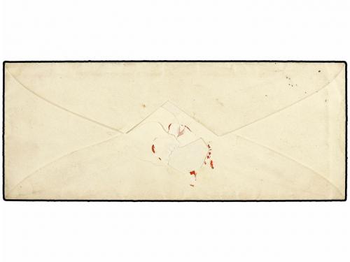 ✉ BOLIVIA. Ed. . (1855 CA.). Small cover with oval REPUBLICA