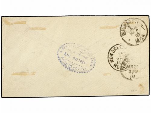 ✉ HONDURAS. Ed. . 1891. Cover to BRESLAU in Germay with stri