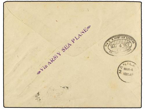 ✉ FILIPINAS. 1927 (2-III). VUELO especial CEBU-MANILA por hi