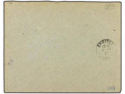 ✉ MADAGASCAR. 1927 (13 Junio). VUELO especial TANANARIVE-MAJ