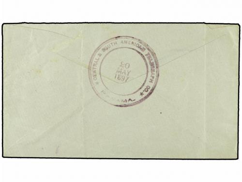 ¿ PANAMA. 1895. PANAMA a BARRANQUILLA. Sobre de la COMPAÑIA