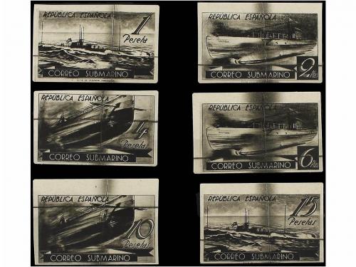 * ESPAÑA. Ed. 775/80PR. SERIE COMPLETA. Pruebas en negro. Ca
