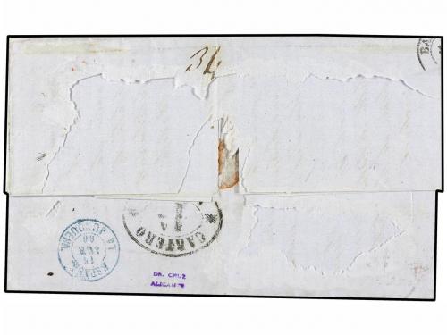 ✉ CUBA. 1866. HABANA a BARCELONA. Encaminada hasta New York 