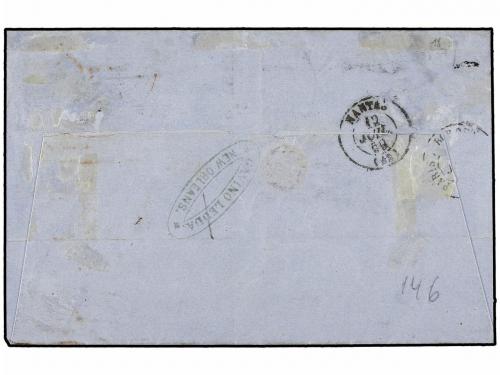 ✉ ESTADOS UNIDOS. Sc. 27 (3). 1859. NEW ORLEANS to FRANCE. F
