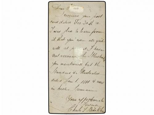 ✉ MEXICO. Sc. 123, 124. 1881. MEXICO a LONDRES. Tarjeta post