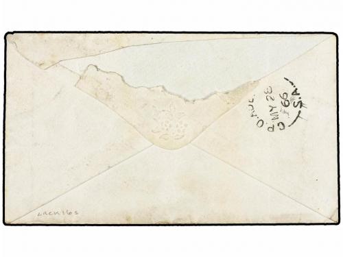 ✉ AUSTRALIA. Sg. 19, 43. 1866. KOORINGA to ENGLAND. 1p. gree
