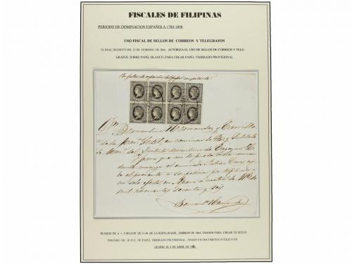 ✉ FILIPINAS. 1866. Documento fechado en APARRI con un bloque