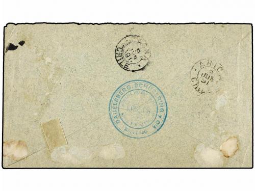 ✉ CHILE. 1891 (Junio). GUERRA DEL PACIFICO. MOLLENDO a TACNA