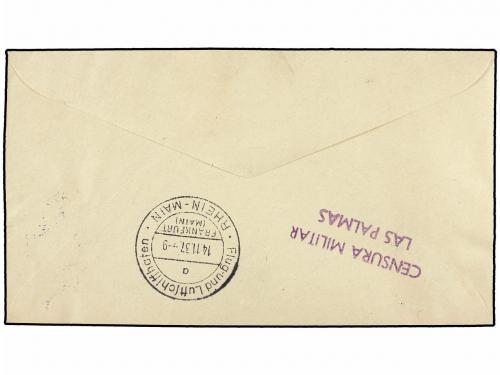 ✉ ESPAÑA: CANARIAS. Ed. 23/30 sin 24. 1937. LAS PALMAS a ALE