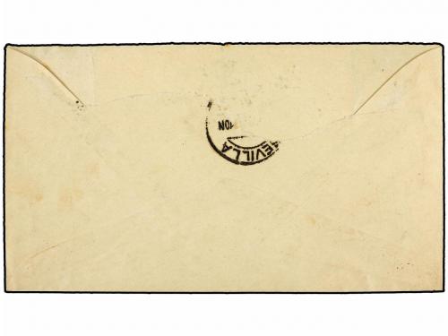 ✉ ESPAÑA: CANARIAS. Ed. 40 + 40ha. 1938. LAS PALMAS a SEVILL