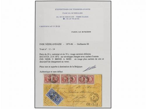 ¿ INDIA HOLANDESA. 1872 (June 21). Registered cover addresse