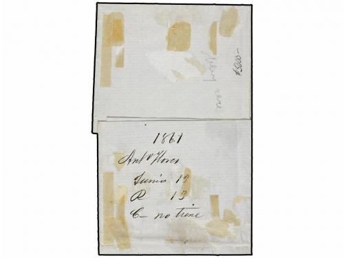 ✉ MEXICO. 1861. YRAPUATO a GUANAJUATO. 2 reales negro s. ros