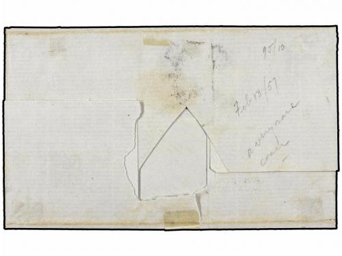 ✉ MEXICO. 1857. COLIMA a ZAPOTLAN. 1 real amarillo, 2 reales