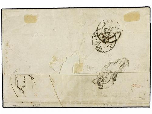 ¿ SUIZA. 1854. BASEL a HAVRE (Francia). 5 rp. castaño (2), 1