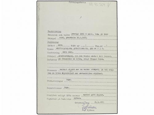 ✉ SUECIA. Fa. 2i. 1857. STOCKHOLM a ASEN. 4 sk. gris ultrama