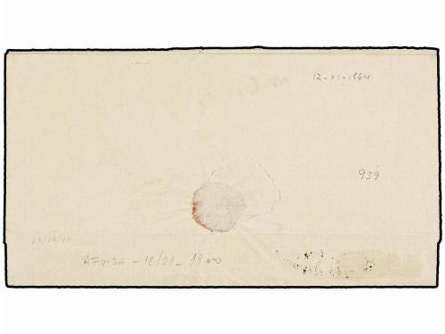 ✉ ARGENTINA. Sc. 11 (2), 12 (2). 1864 (12 Noviembre). JUJUY 