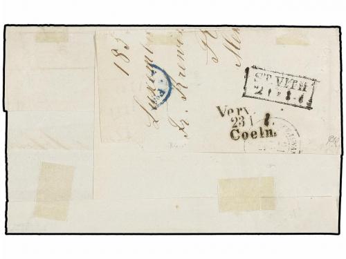 ✉ LUXEMBURGO. 1853. LUXEMBURG correo interior. 1 s. rojo cas