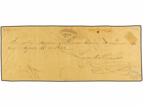 ✉ MEXICO. Sc. 8, 11 (2). 1862. FRONTAL de CARTA CERTIFICADA 