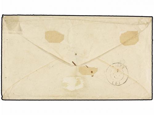 ✉ FRANCIA. Yv. 5 (2), 9 (2). 1853. GREOUX a DIGNE. 10 cts. b