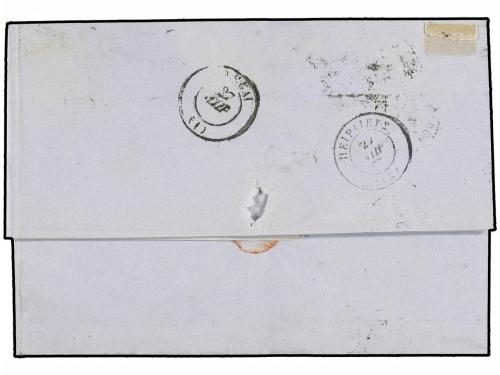 ✉ GRECIA. 1867. FIVE COLOUR FRANKING consisting of 20 l. dee