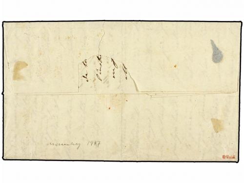 ✉ SUIZA. 1855. GENEVE a HELVOIRT (Holanda). 15 rp., 40 rp. (