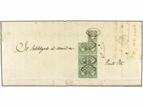 ✉ CUBA. Ant. 8. 1862. NUEVITAS a PUERTO PRINCIPE. Plica Judi