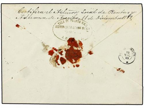 ✉ PUERTO RICO. Ant. 16 (4). 1869. ARECIBO a SAN JUAN. 10 cts