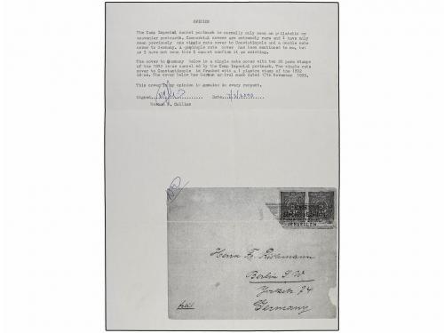 ✉ PALESTINA. 1898. Double rate cover to GERMANY franked by t