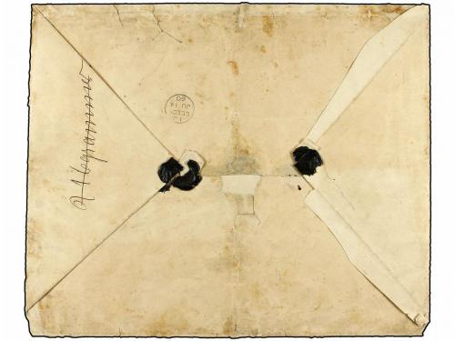 ✉ FRANCIA. Yv. 12 (4), 13 (10), 14 (34), 16, 17 (8). 1860. C