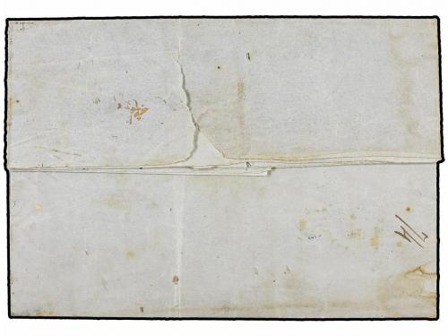 ✉ ESPAÑA. Ed. 46 (2). 1857. INFIESTO a MONTEVIDEO (Uruguay).